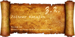 Zoltner Katalin névjegykártya