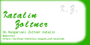 katalin zoltner business card